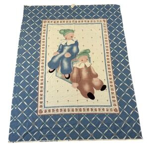 Princess Fabrics Inc Vintage Cotton Quilt Panel Pattern 295 BW Nursery Dolls